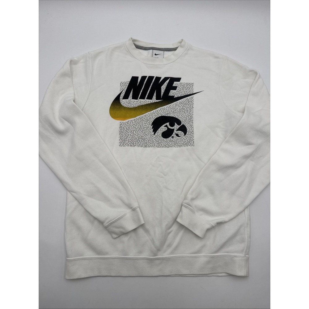 Nike Iowa Hawkeyes Sweatshirt Black Gold White Unisex Size S Crewneck Pullover